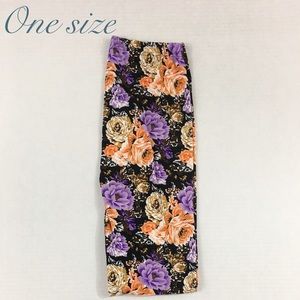 One Size Floral Buttery Soft Leggings